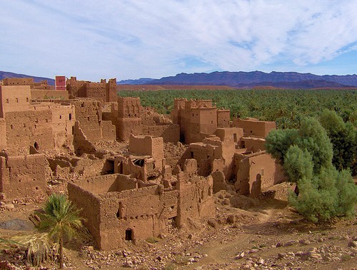 Oasis of "Below the Jews" at Tioute, Morocco